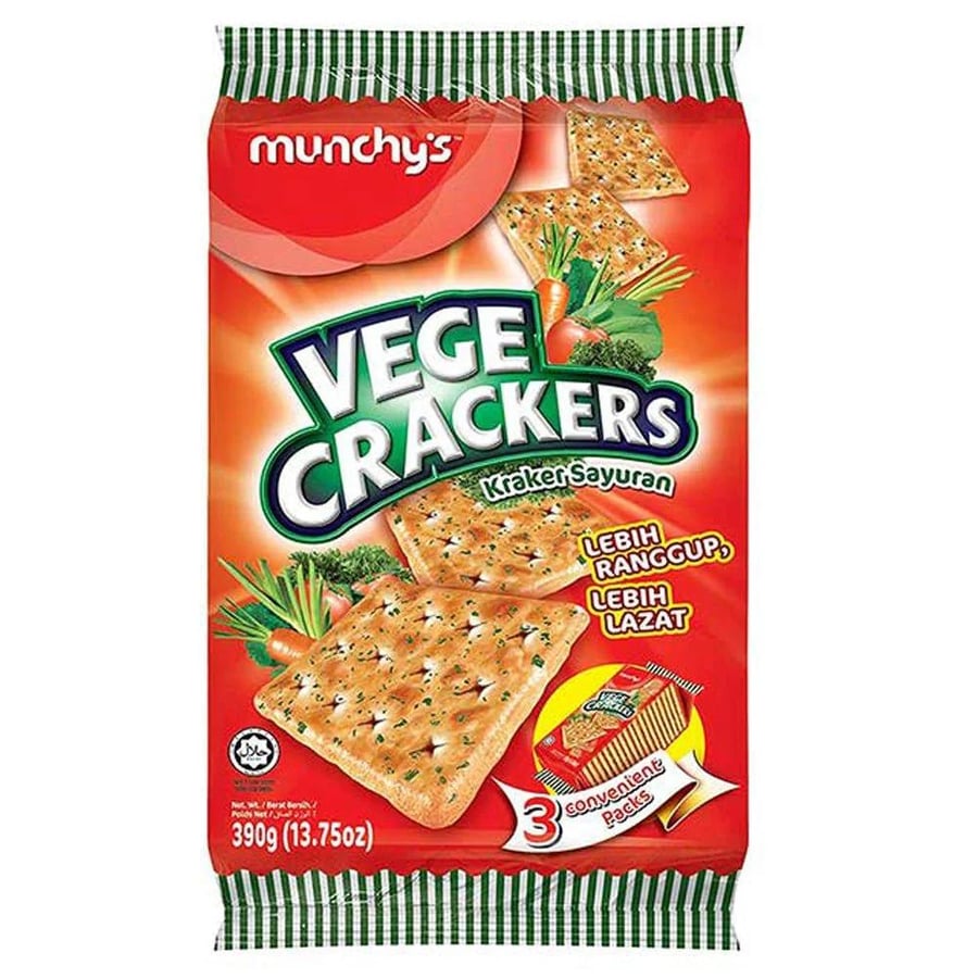 بسكويت مونشيز كراكر بالخضروات 250 جم Munchy’s Vege Crackers