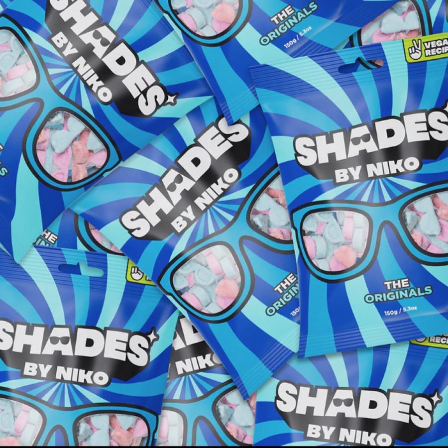 حلوى شيدز باي نيكو بدون جيلاتين كاندي الاصلي نباتية 150 جم Shades by Niko