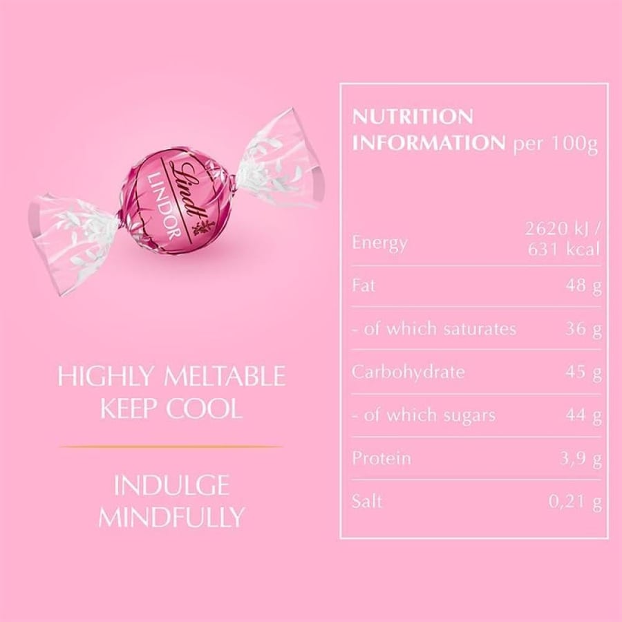 شوكولاته ليندت ليندور كريمة الفراولة 200 جم (Lindt & Sprüngli)