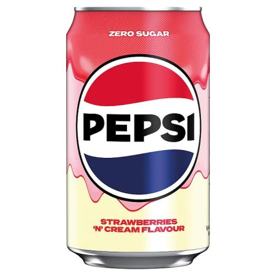 بيبسي دايت فراولة وكريمة بدون سكر 355 مل – Pepsi Zero Sugar Strawberries & Cream