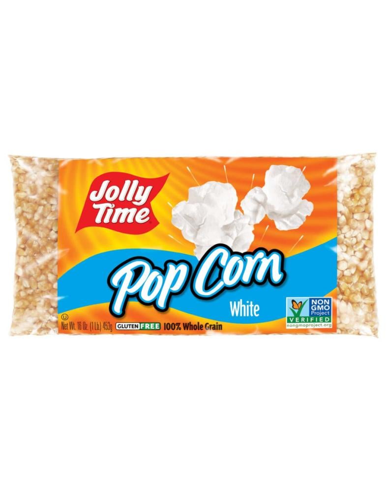 فشار جولي تايم حبوب ذرة بيضاء 453 جم – Jolly Time White Pop Corn