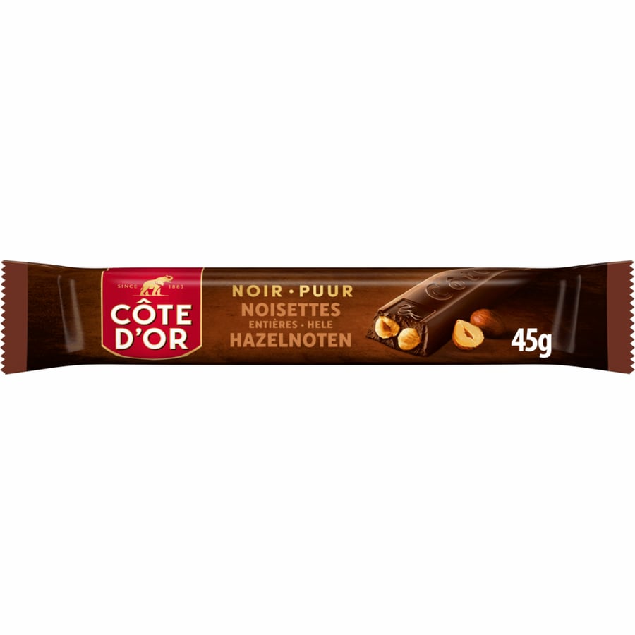 شوكولاتة كوت دور الداكنة بالبندق الكامل (Côte d'Or Dark Chocolate with Whole Hazelnuts) بوزن 45 جرام