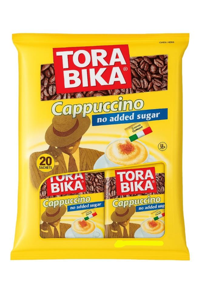 تورابيكا كابتشينو بدون سكر مضاف – 20 ظرف × 25 جم Torabika Cappuccino