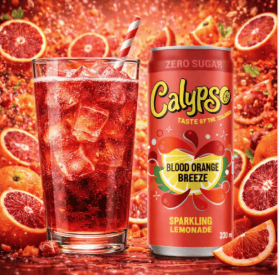 مشروب كالبيسو فوار بدون سكر 330 مل (تفاح – توت – برتقال احمر ) – Calypso Zero Sugar Sparkling