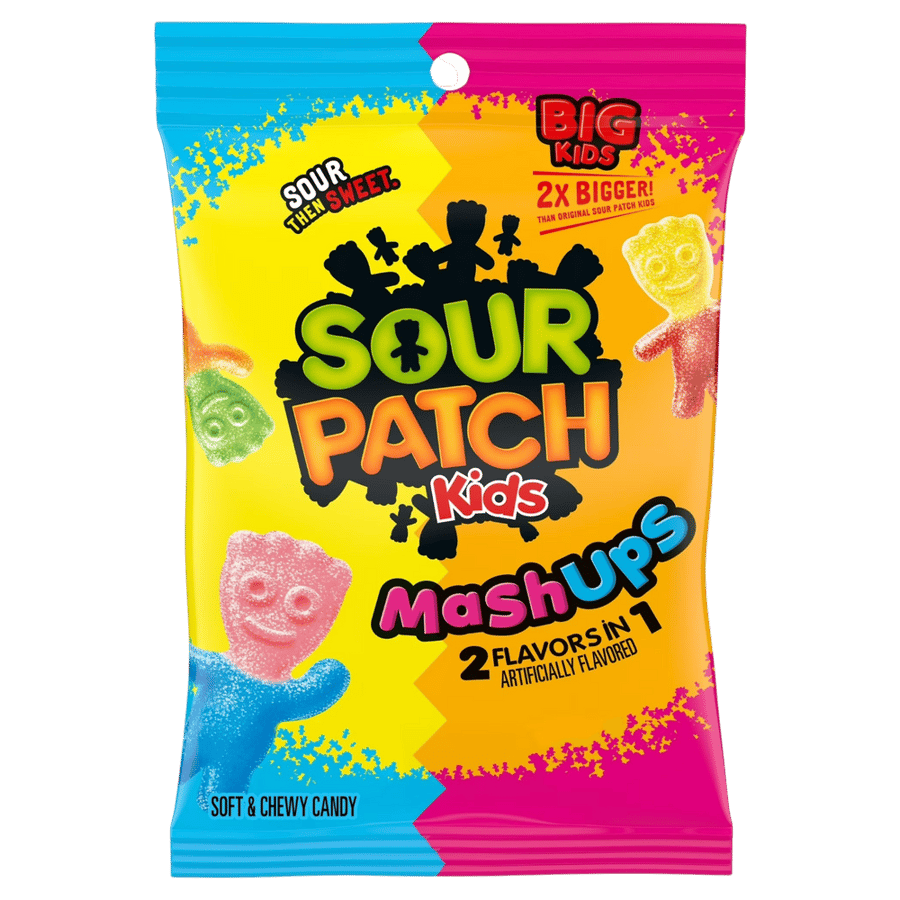 حلوى ساور باتش كيدز ماش اب Sour Patch Kids MashUps – نكهتان في قطعة واحدة