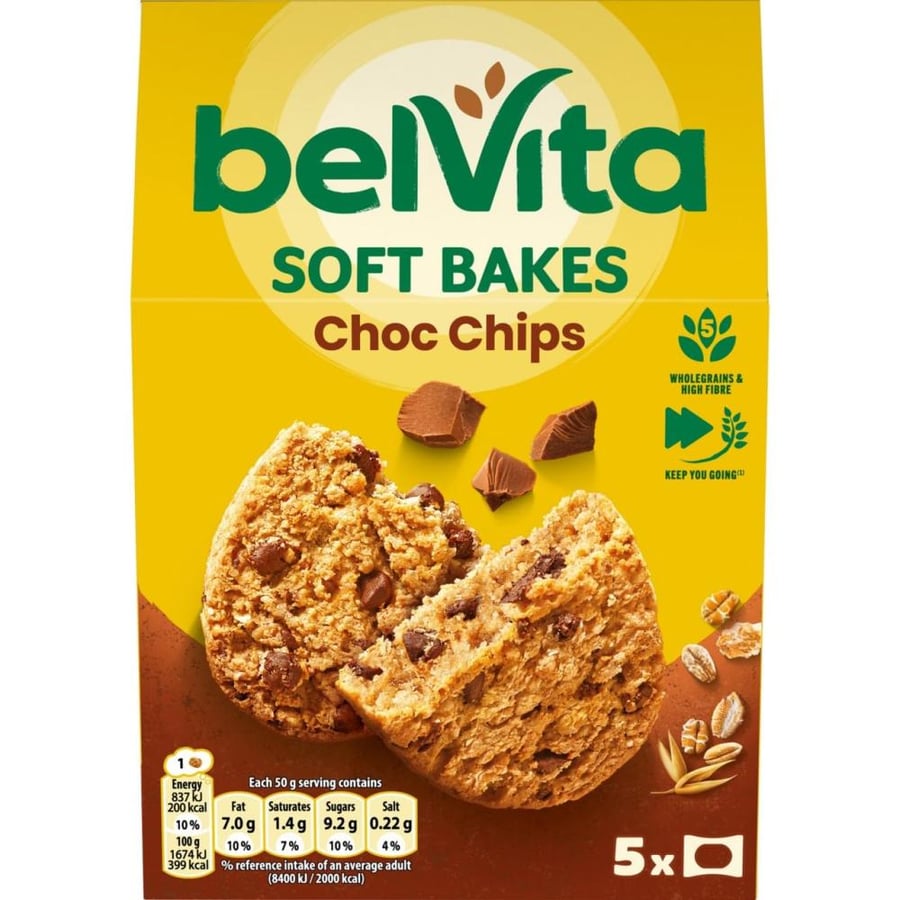 بلفيتا سوفت بيكس بالشوكليت شيبس BelVita Soft Bakes Choc Chips