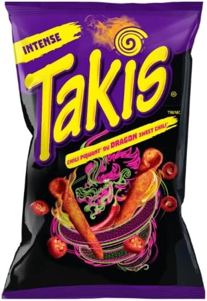 شيبس تاكيس دراغون سويت تشيلي انتنس 56 جم– Takis Dragon Sweet Chili Intense Chips