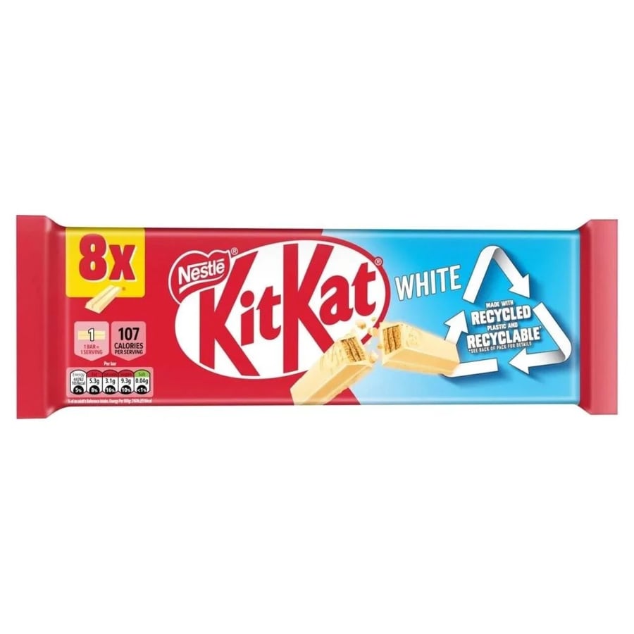كيت كات بريطاني وايت 8 قطع – KitKat White Chocolate Bars