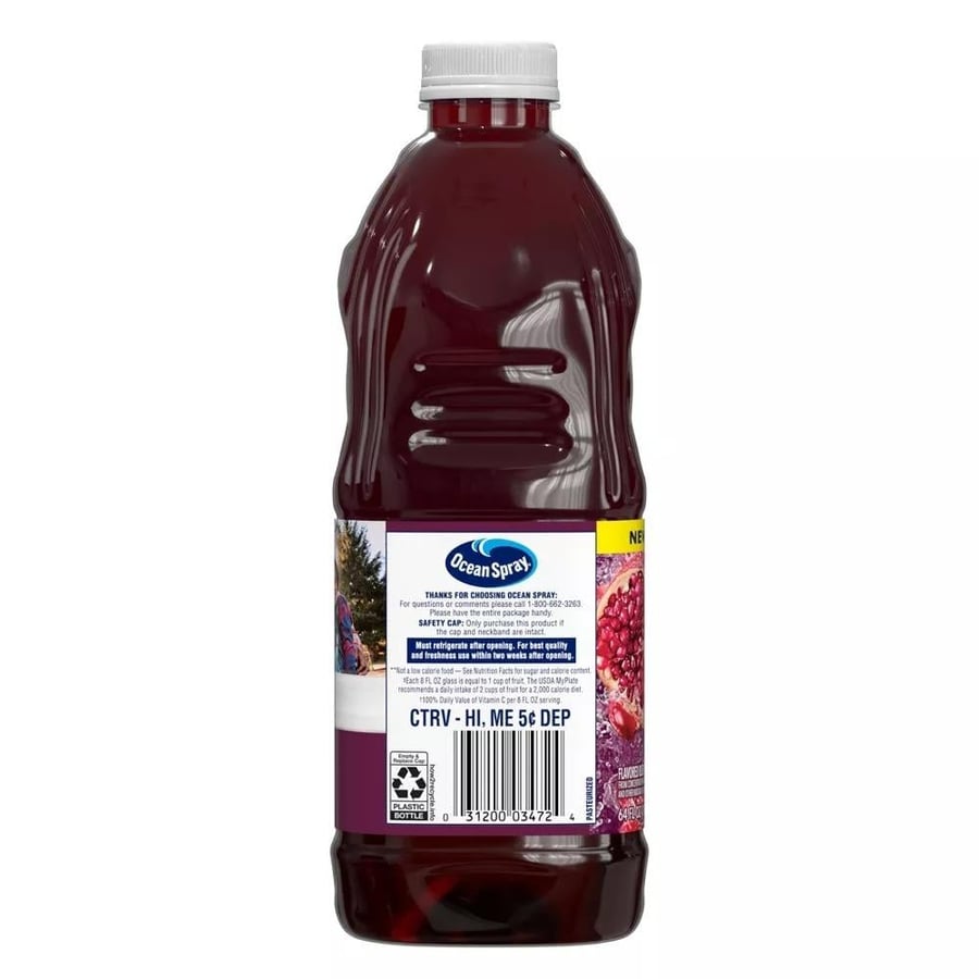 عصير كرانبيري بنكهة التوت البري والرمان من اوشن سبراي 100٪  (Ocean Spray) 1.89 لتر