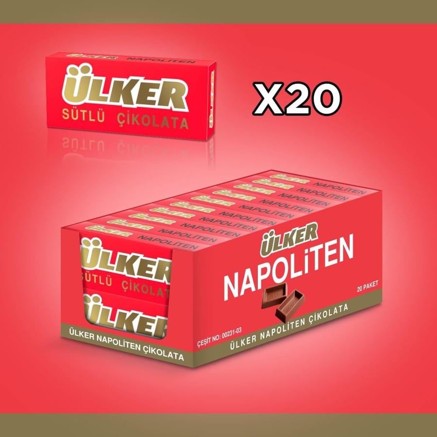 شوكولاتة اولكر نابوليتان بالحليب – Ülker Napoliten Milk Chocolate
