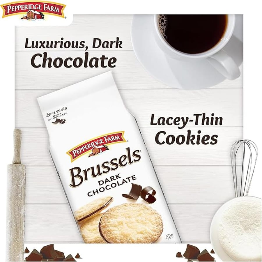 كوكيز بروكسل بالشوكولاتة الداكنة من بيبردج فارم 149 جم – Pepperidge Farm Brussels Dark Chocolate Cookies
