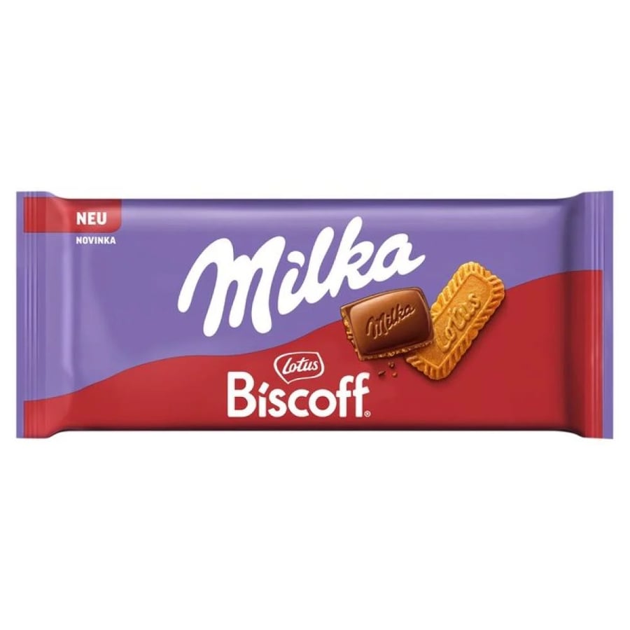 ميلكا لوح شوكولاتة لوتس بيسكوف 100جم - Milka Biscoff