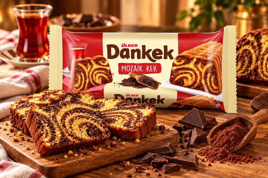 اولكر دانكيك كيك موزاييك 200 جم  – Ülker Dankek Mozaik Kek