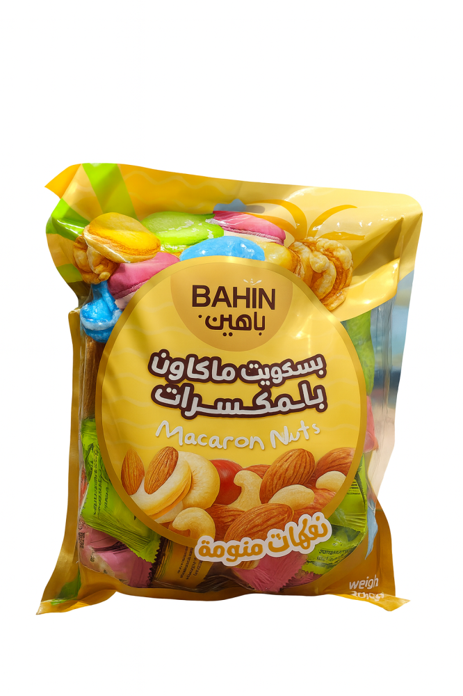 بسكويت باهين ماكارون بالمكسرات – نكهات متنوعة 275جم | BAHIN Macaron Nuts