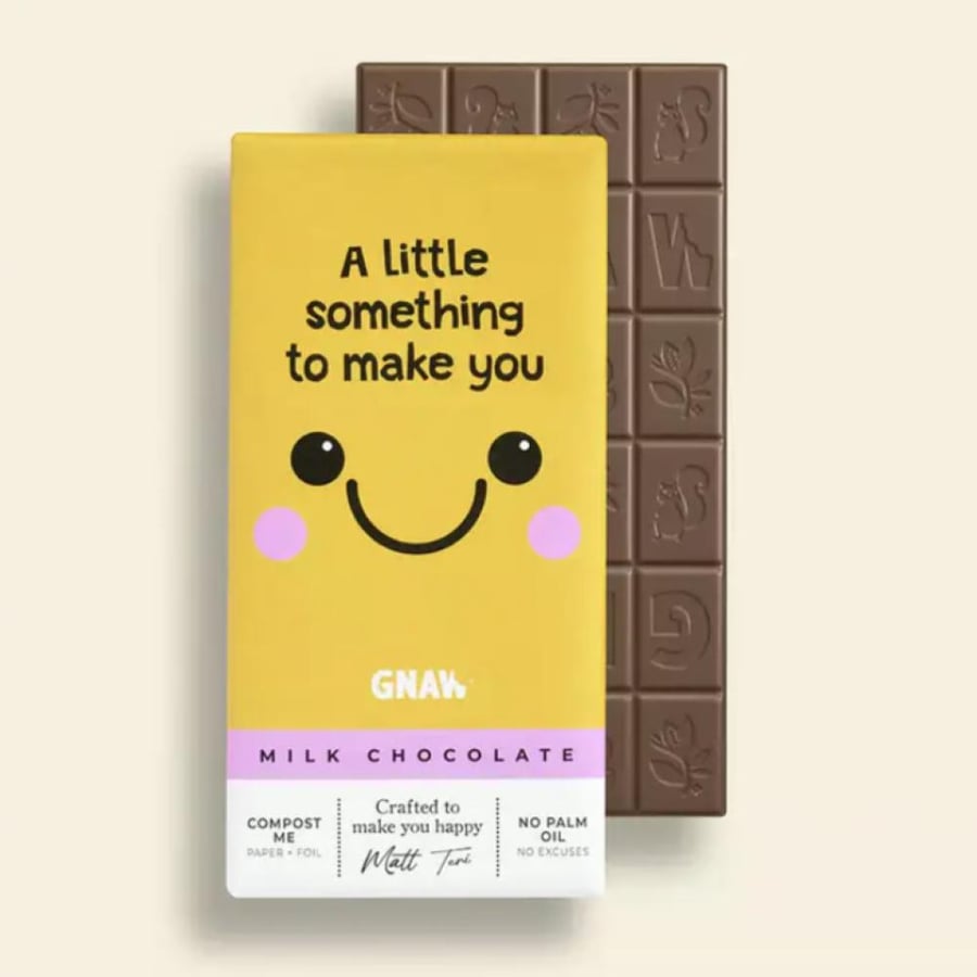 جناو شوكولاتة بالحليب A Little Something To Make You Smile 80 جم | Gnaw Milk Chocolate