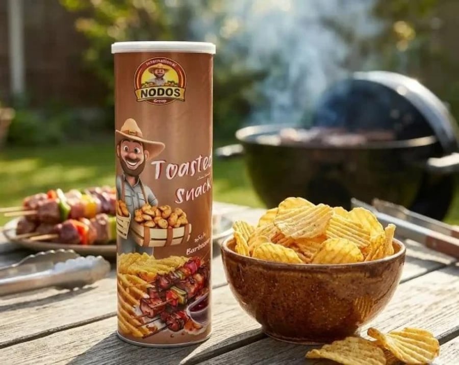 شيبس نودوس بنكهة الباربكيو 90 جم – Nodos Barbecue Snack