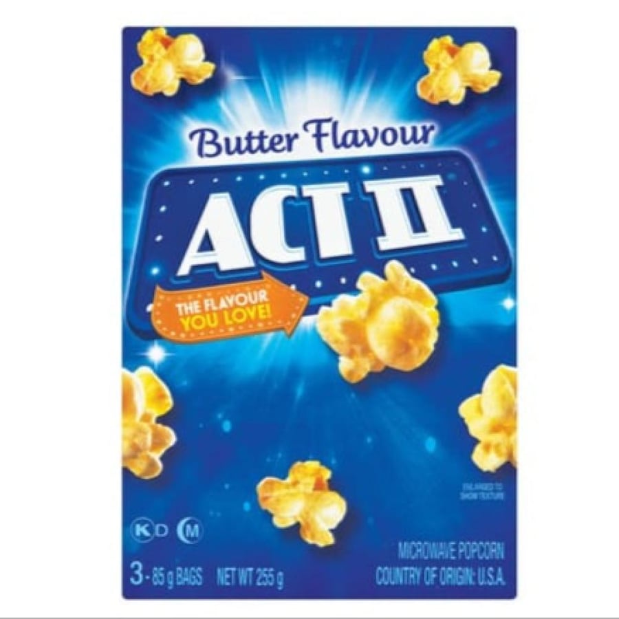 فشار الميكروويف من Act II بنكهة الزبدة  81 جرام × 3 قطع  أمريكي