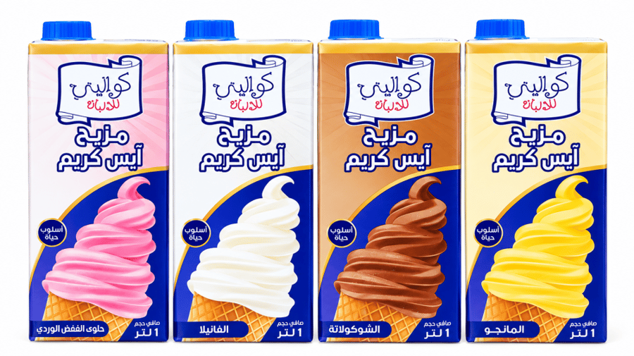كواليتي للذائذ مزيج ايس كريم – 1 لتر