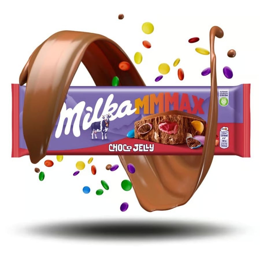 ميلكا لوح شوكولاتة جيلي شوكو 250جم - Milka MMMAX Choco Jelly
