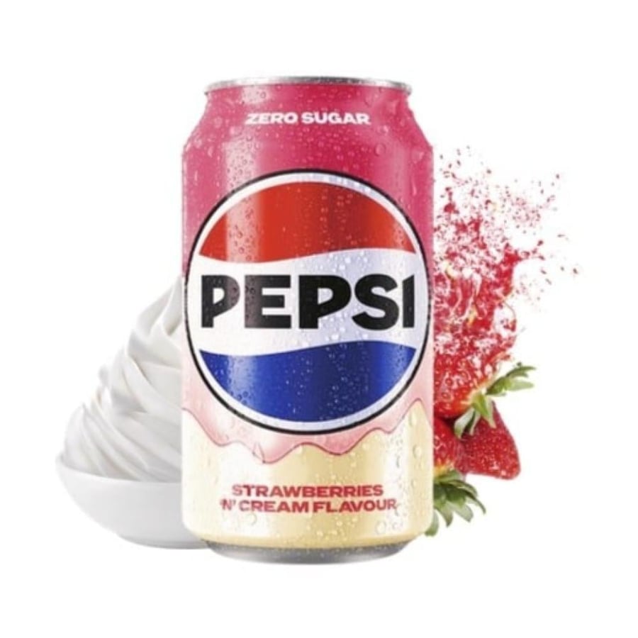 بيبسي دايت فراولة وكريمة بدون سكر 355 مل – Pepsi Zero Sugar Strawberries & Cream