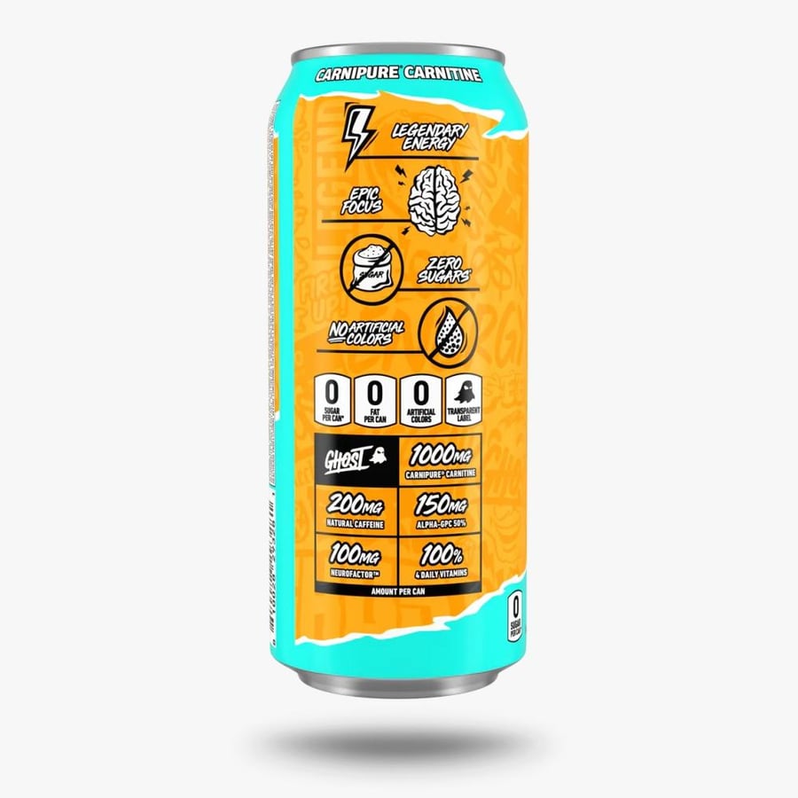 مشروب طاقة غوست بدون سكر – نكهة المانجو الاستوائي 473 مل Ghost Energy Tropical Mango Zero Sugar