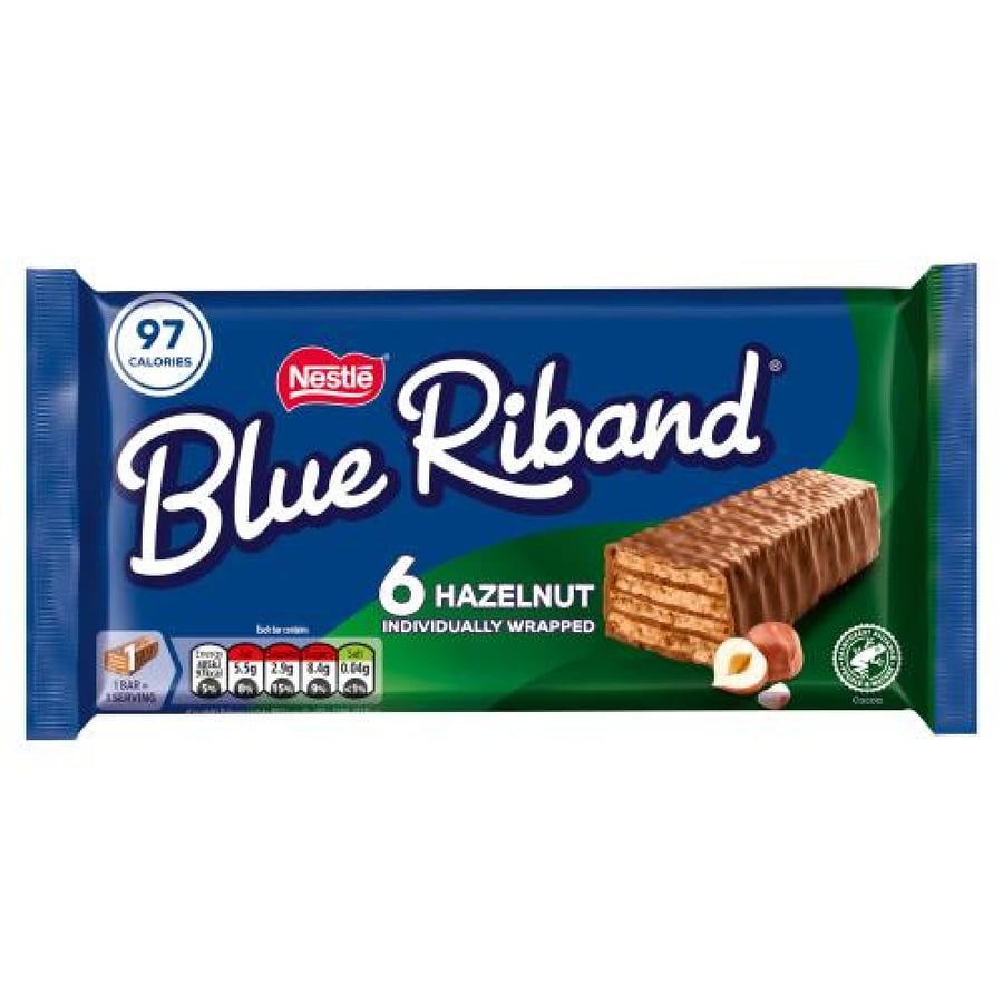بلو رييباند بالبندق – شوكولاتة ويفر لذيذة 6 قطع | Nestlé Blue Riband