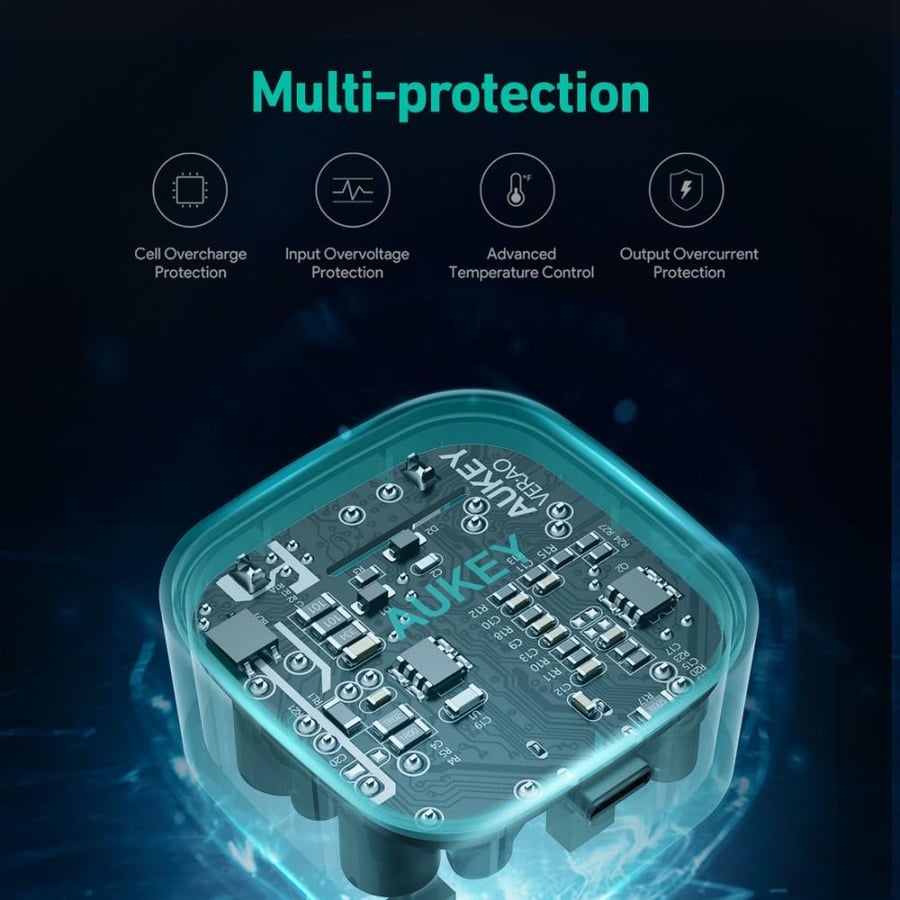 شاحن جداري ميني بقوة 20 واط من شركة AUKEY