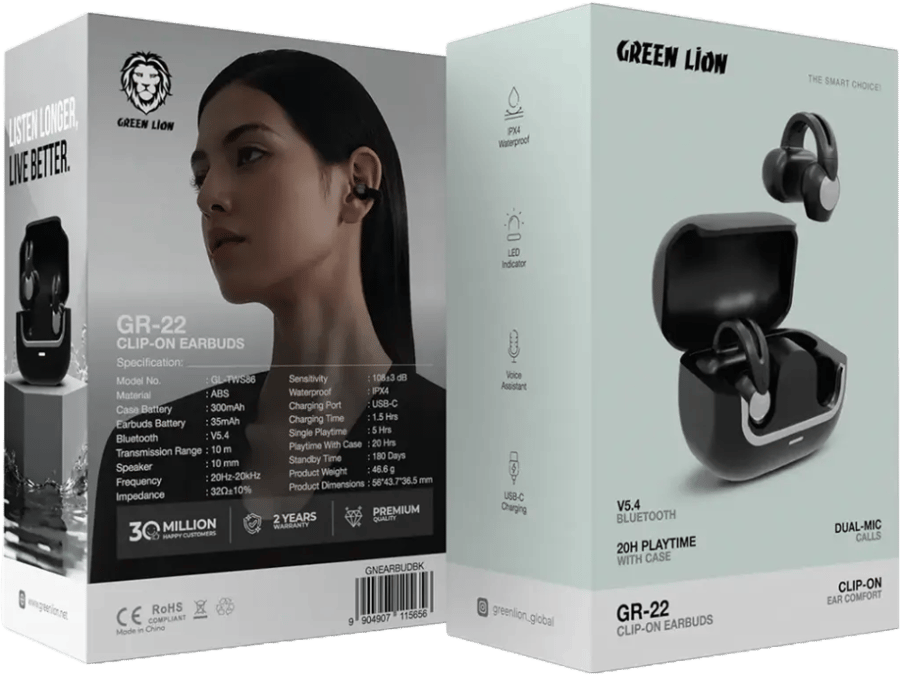 سماعات أذن لاسلكية GR-22 من شركة GREEN LION