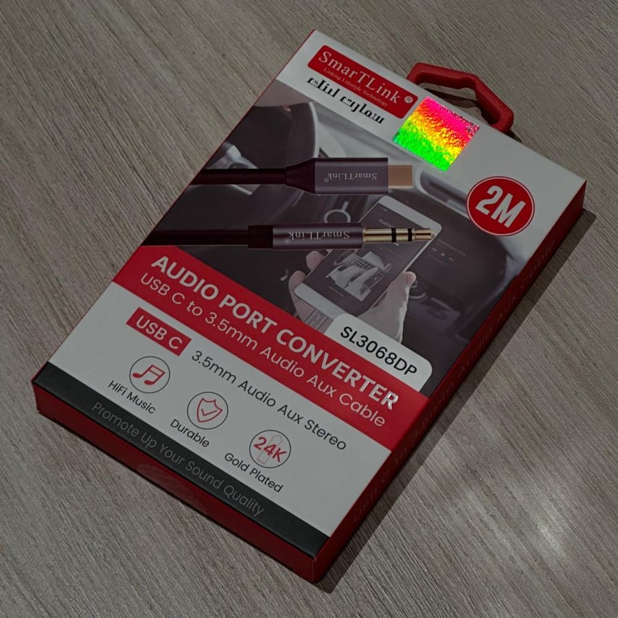 كيبل صوت من USB-C الى AUX من شركة SMART LINK