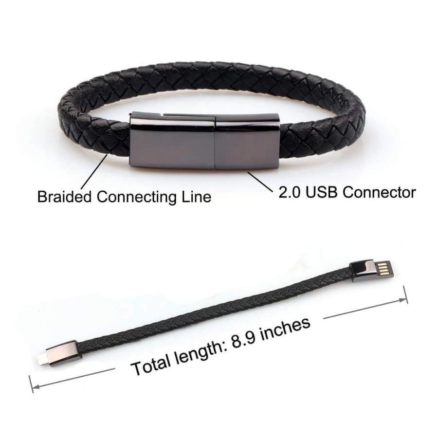 كيبل USB TO LIGHTNING على شكل سوارة  من شركة TEN PLUS