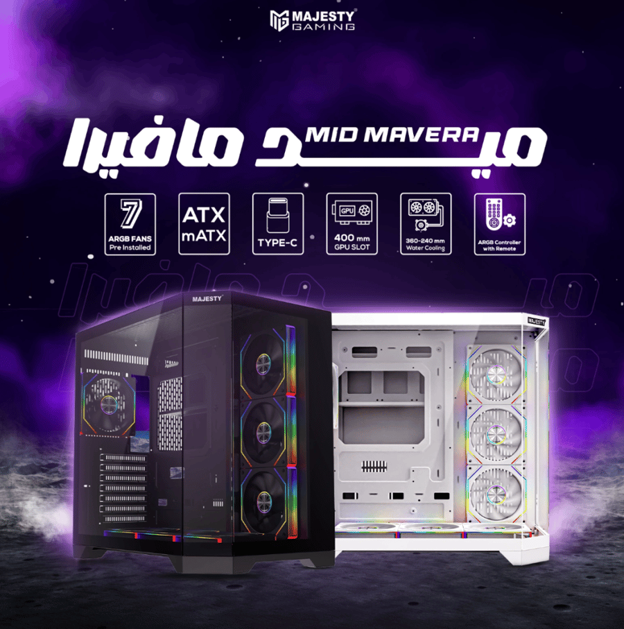 MAVERA MID TOWER PC CASE BY MAJESTY