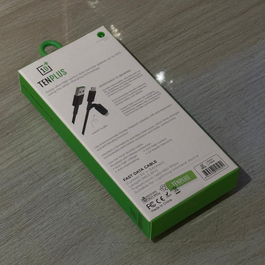 كيبل USB TO LIGHTNING من شركة TEN PLUS
