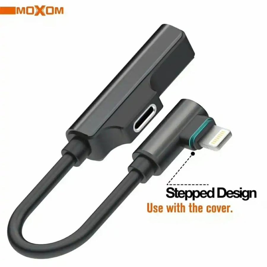 وصلة شحن و صوت بمنفذ LIGTNING من شركة MOXOM