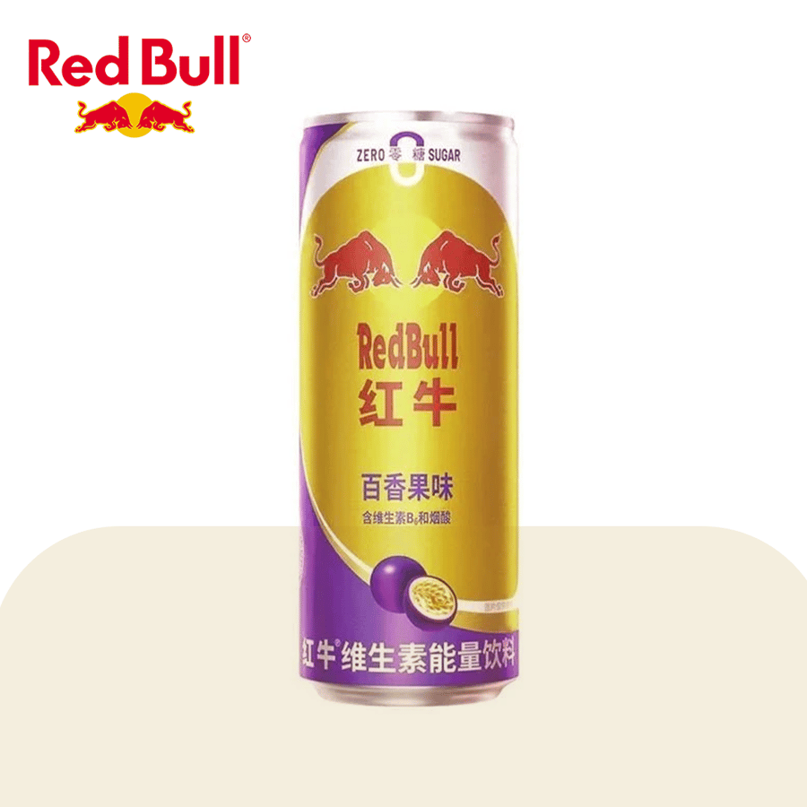 ريد بول بنكهة الباشن فروت 325 مل - مستورد RedBull zero sugar