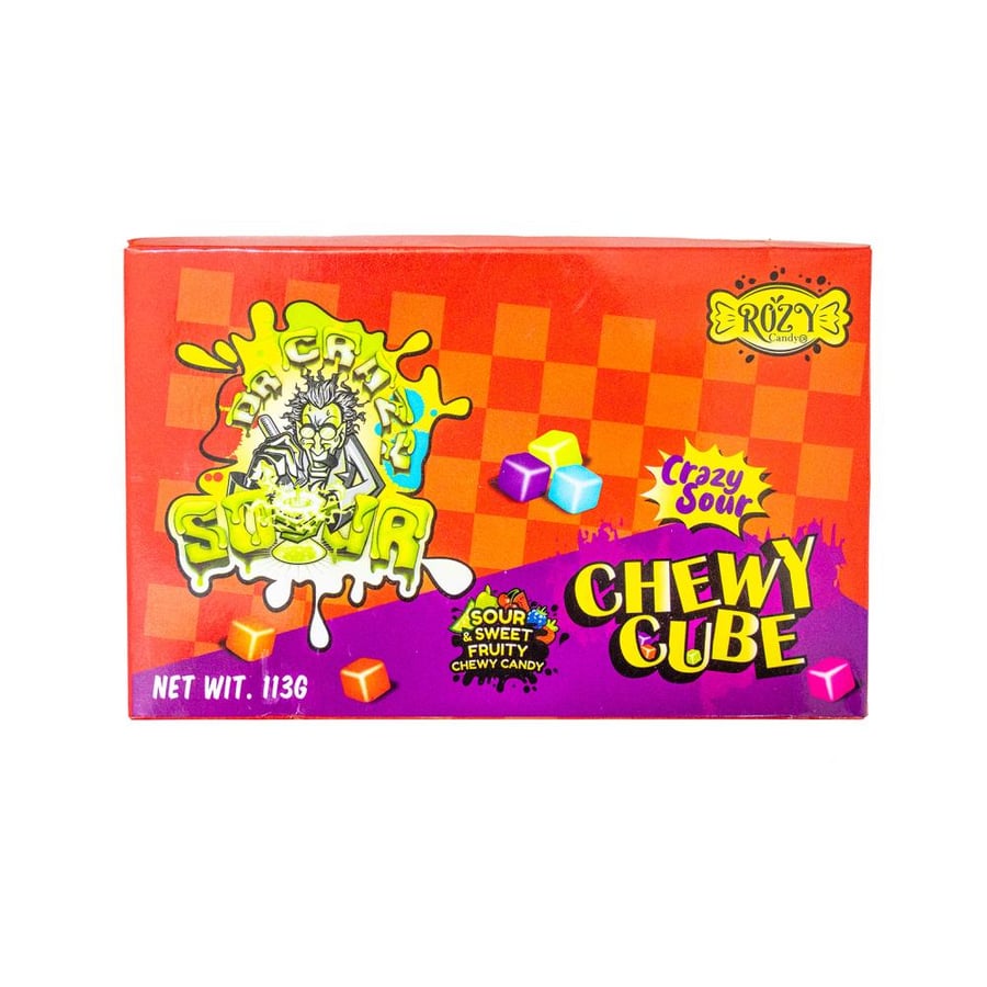 حلوى مربعات المضغ الحامضة - 113 جم Dr Crazy Sour Chewy Cube