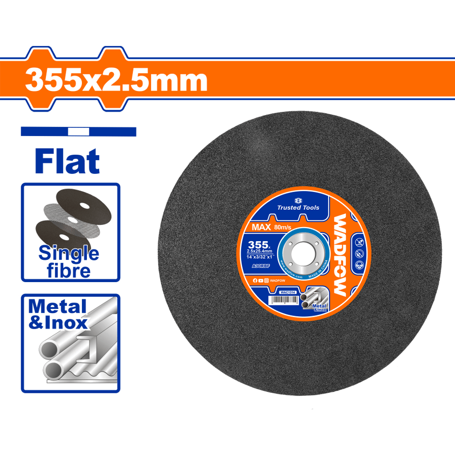 ديسك قص حديد 355mm(14")X2.5mm WADFOW WAC1314