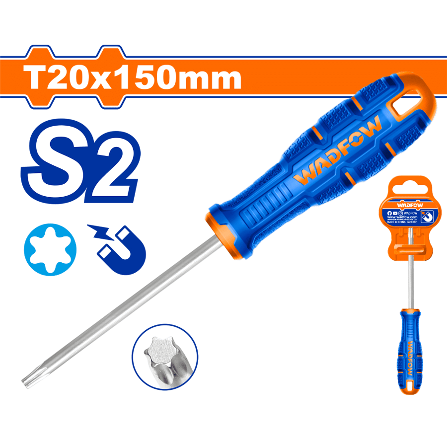 مفك يد ربل نجمة T20x150mm 6" WADFOW WSDD226