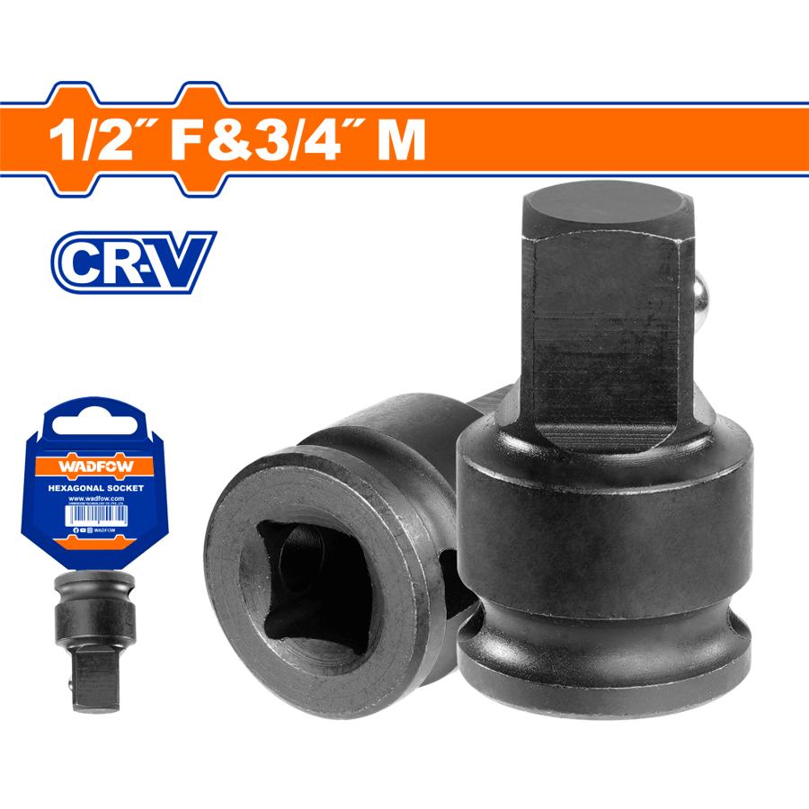 تحويلة يد اتوماكيك اسود 1/2"(F) X 3/4"(M) WADFOW WMS2234