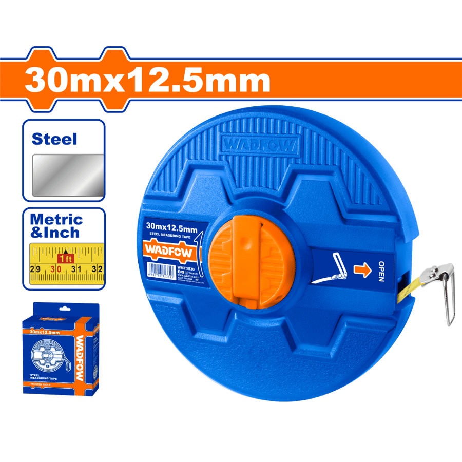 متر حديد دائري 30mx12.5mm WADFOW WMT3530