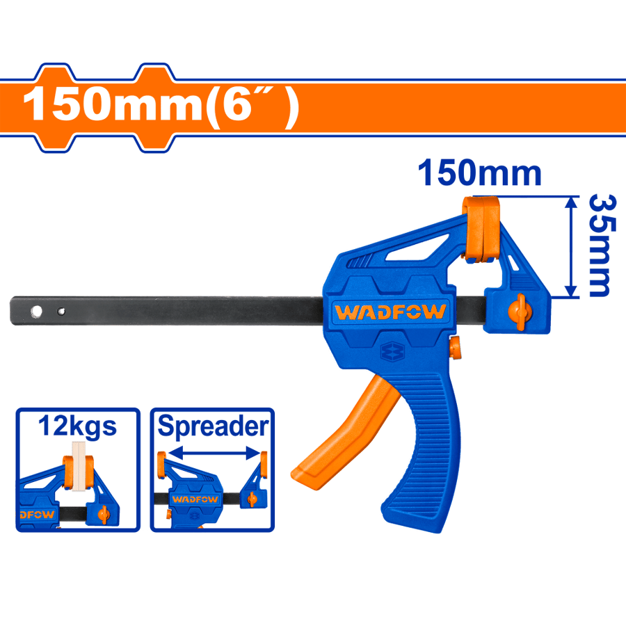 مربط نجار يد بلاستيك أوتوماتيك 35x150mm WADFOW WCP4376