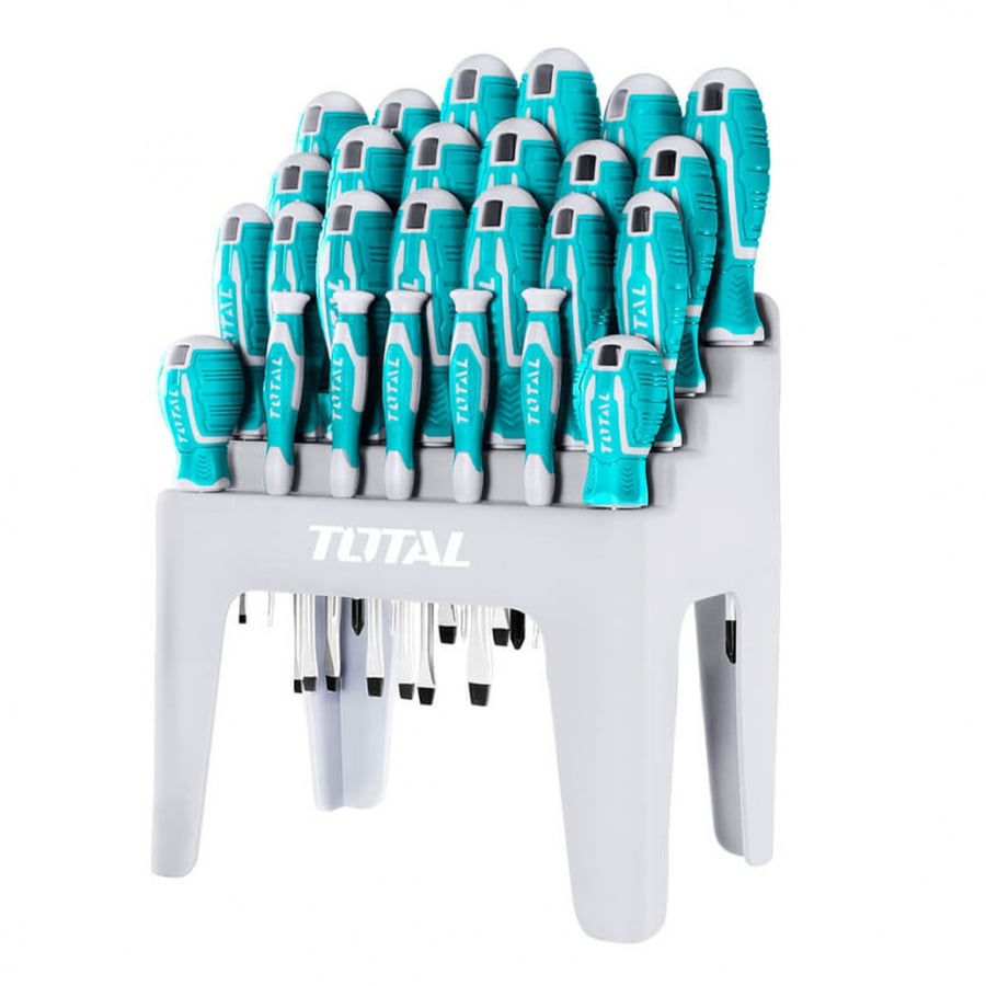 26-piece screwdriver set with stand - Total THT250626