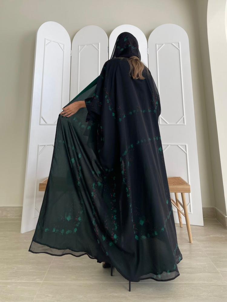 عباية شيفون أسود