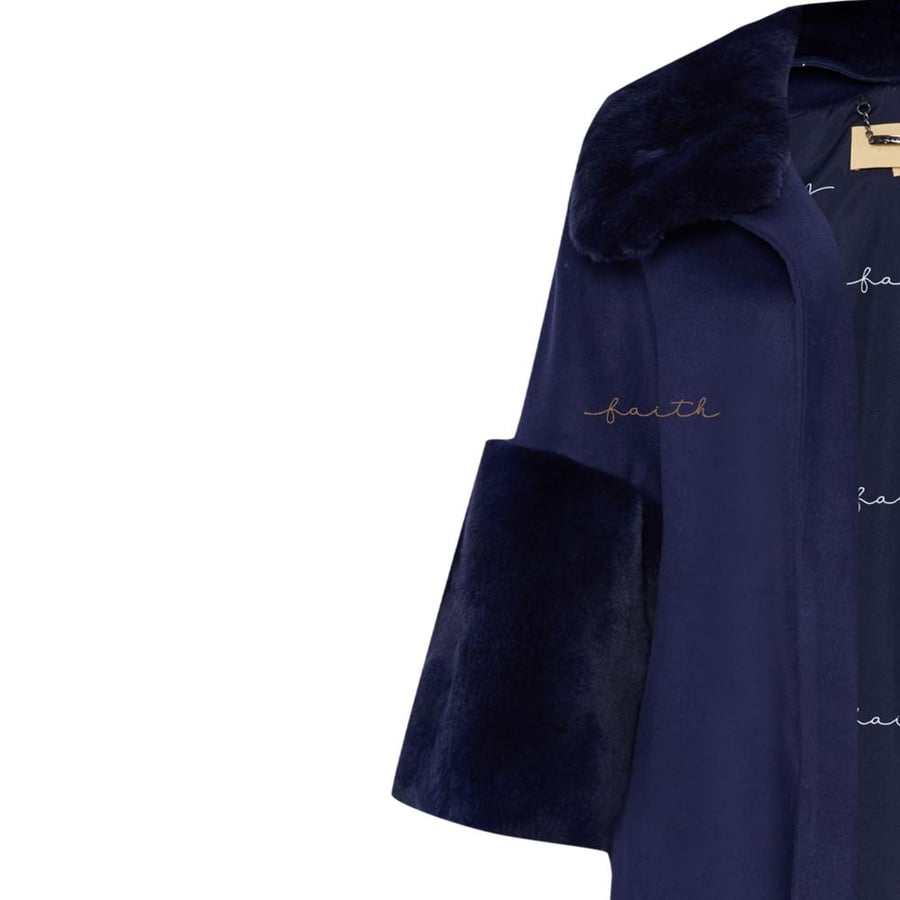 NAVY BLUE REX SLEEVE & COLLAR FARWA