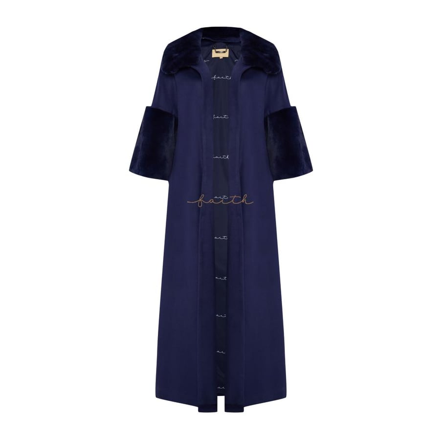 NAVY BLUE REX SLEEVE & COLLAR FARWA