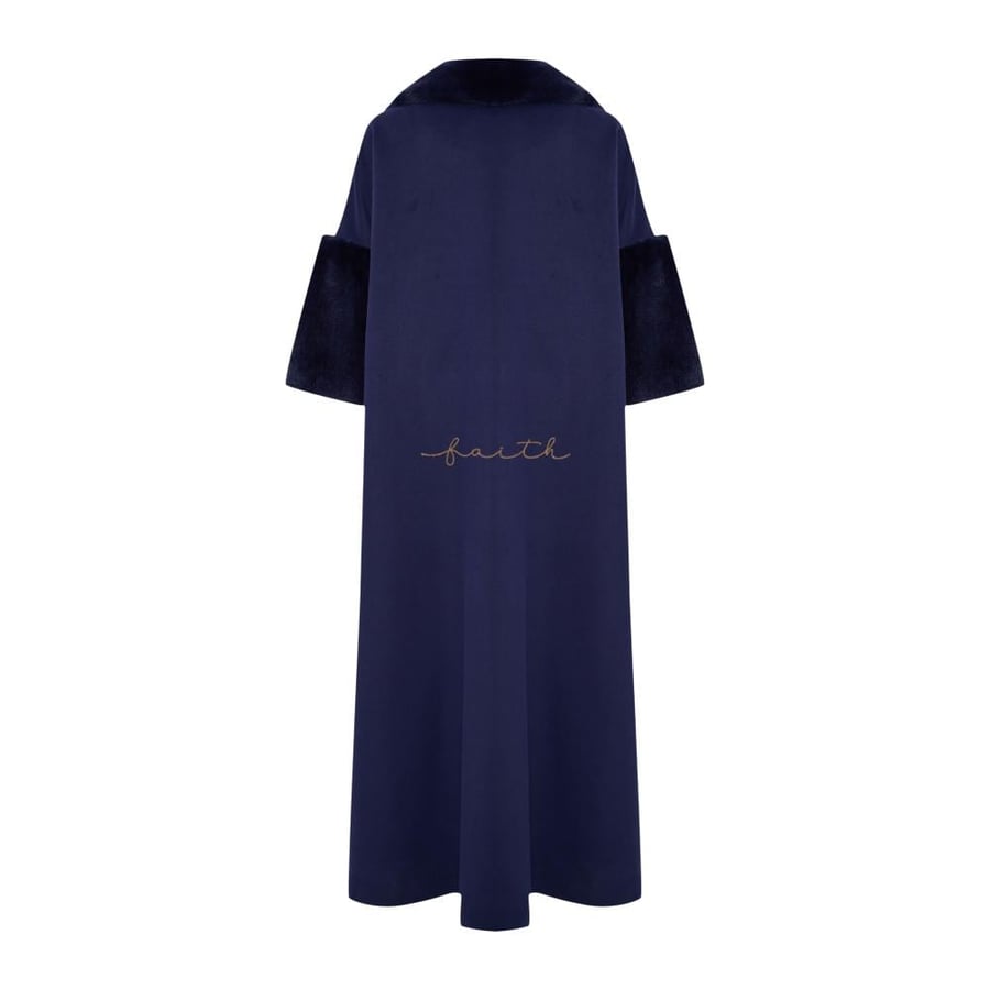 NAVY BLUE REX SLEEVE & COLLAR FARWA