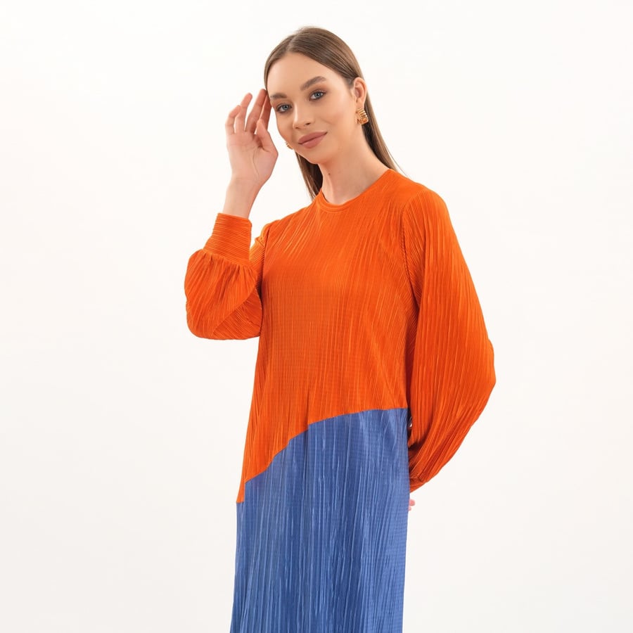 ORANGE & BLUE DRESS