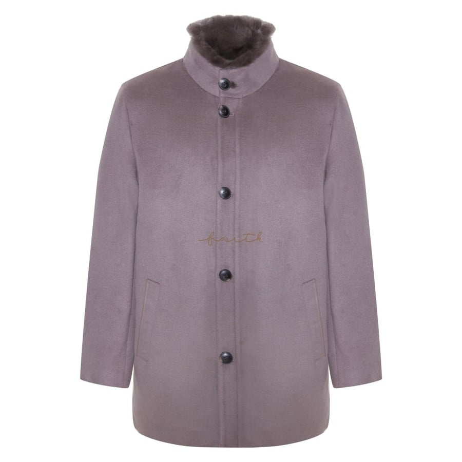 BROWN LEATHER NECK JACKET