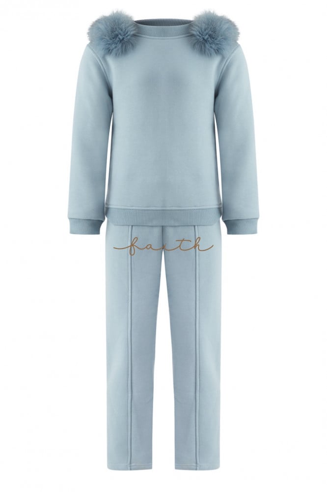 HIGH-NICK SWEATSHIRT FLEECE SET FOX ON SHOULDERS
