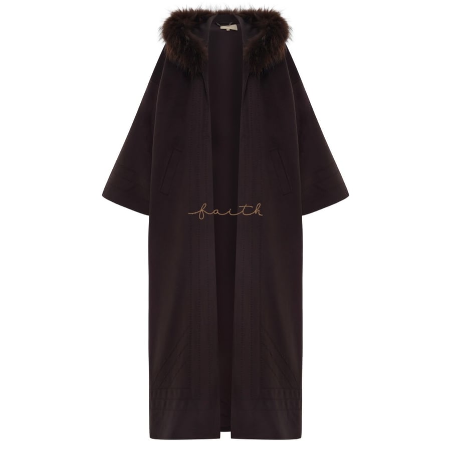 BROWN CASHMERE MEN FARWA