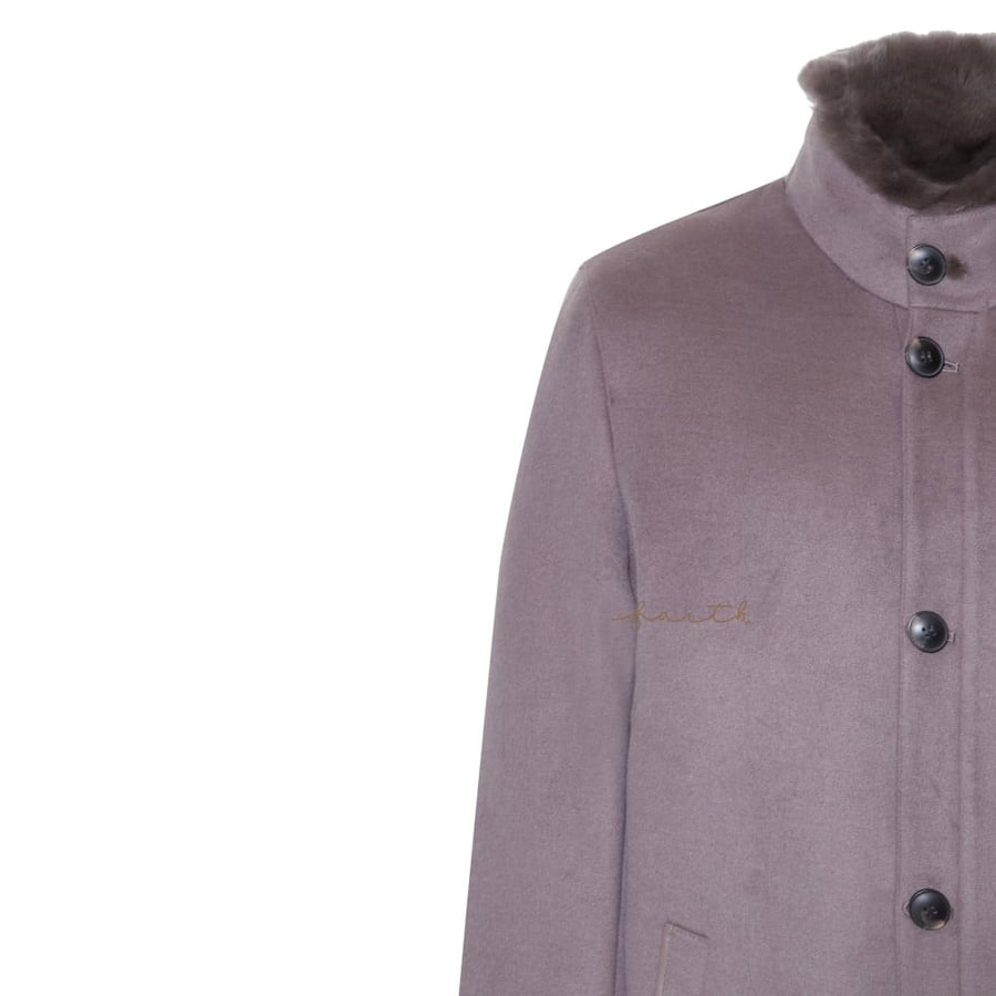 BROWN LEATHER NECK JACKET